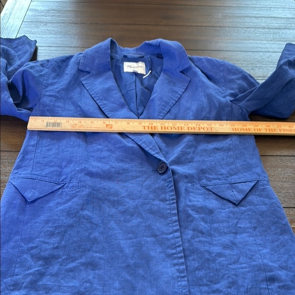 Madewell double-breasted crossover linen blazer Size Small - Picture 6 of 10